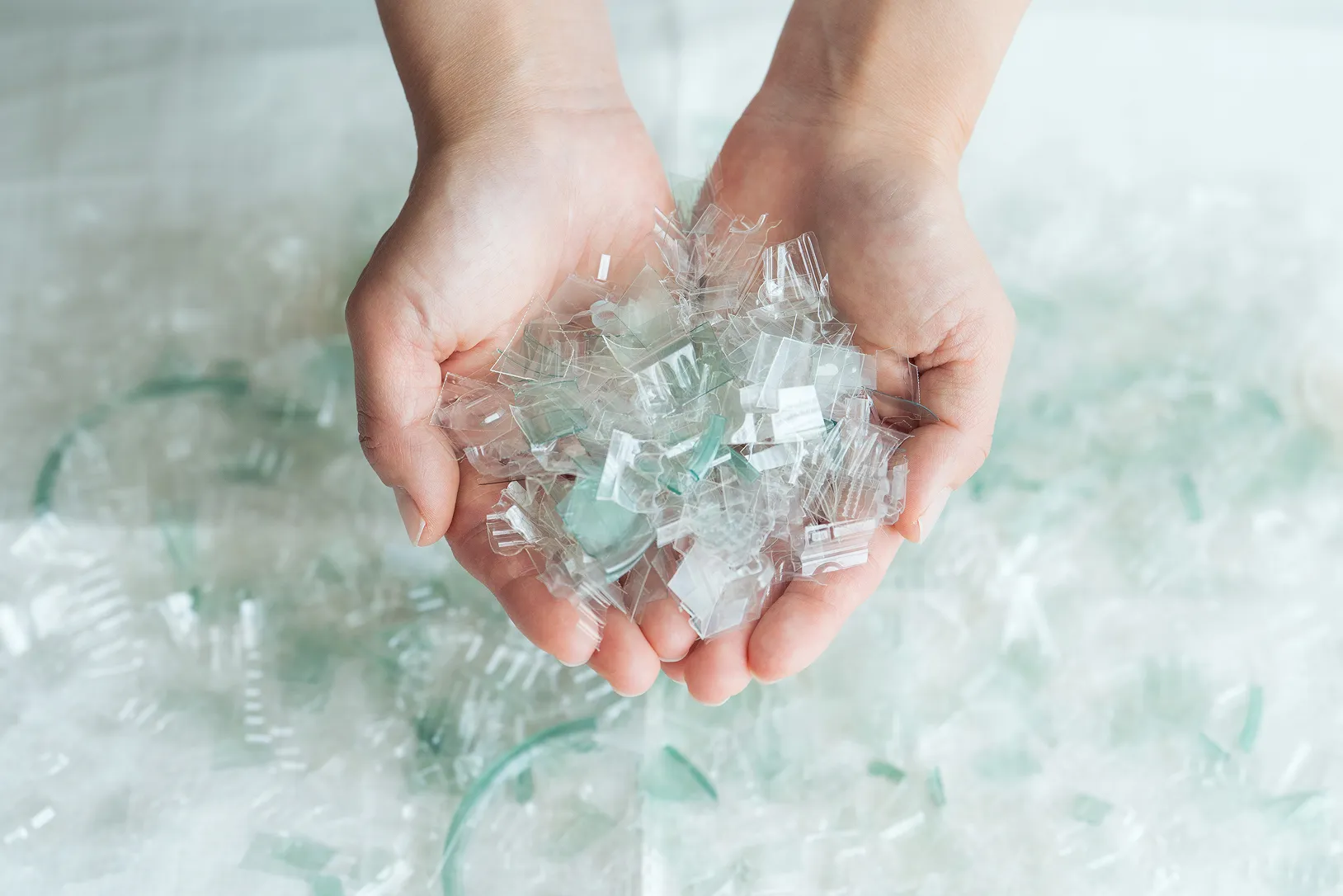 粉砕された廃プラスチック